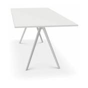 Plateau de table en bois blanc 205x85 cm Baguette -