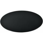 Plateau de table en verre esg diamètre 60 cm noir - Transparent