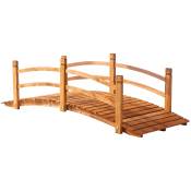 Pont de jardin - pont de bassin avec balustrade - bois