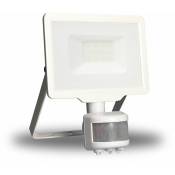 Projecteur Mural kreon 10W 850lm - Detecteur de Mouvement - Blanc - Arlux Lighting