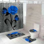 Rideau de douche bleu bleue Coup de douche sans perfectionRideau de douche 150 180cm Haut