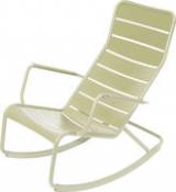 Rocking chair Luxembourg / Aluminium - Fermob vert en métal