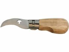 Roger orfevre - couteau à champignon pliant manche en chêne