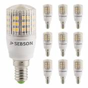 SEBSON® 10 x Ampoules LED 3W (remplace 25W) - Culot