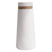 Simple Salon Moderne Ameublement CréAtif Ornements Vase Blanc Corde de Chanvre CéRamique Art Vase à Fleurs B