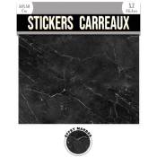 Sud Trading - 2 Stickers effet marbre - 30 x 30 - Noir