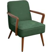 Svita - tuva Fauteuil lounge Chaise d'accent vintage Salon Chambre vert foncé