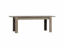 Table extensible pour salle à manger farra. Dimensions 160-200 cm avec rallonge. Coloris oak canyon, chêne clair