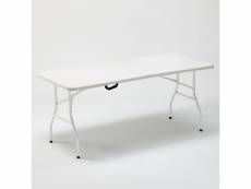 Table pliante rectangulaire 180x74cm pour jardin et
