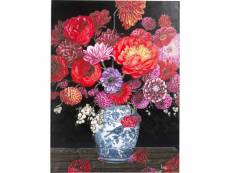 "tableau touched fleurs vase 90x120cm"