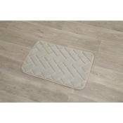 Tendance - tapis polyester relief briques 40X60CM - taupe