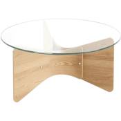 Umbra - Table basse en bois et verre Madera - Naturel