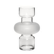 Vase en verre transparent et verre dépoli H30 H30