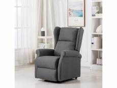 Vidaxl fauteuil gris clair tissu 289730