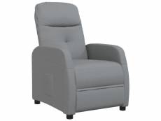 Vidaxl fauteuil inclinable gris clair tissu 289816
