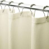 Xinuy - Rideau de douche gaufré, rideau de douche en tissu résistant avec tissage gaufré Rideaux de douche de salle de bain de qualité hôtelière, 72