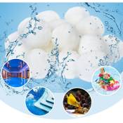 2100g Filter Balls Balles filtrantes lavables pour piscine, piscine, pompe de filtration- Blanc - Einfeben