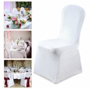 30X housses de chaise housse extensible housse de chaise extensible couvre les célébrations de mariage - Blanc - Swanew