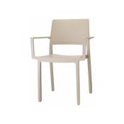 4 Chaises accoudoirs jardin Kate Scab Design Taupe