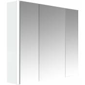 Allibert - Armoire de toilette stella 80cm - 3 portes - blanc brillant - Blanc