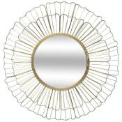 Atmosphera - Miroir Fleur métal doré D67cm créateur d'intérieur - Or