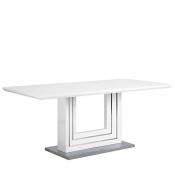 Beliani Table en Acier Blanc 180 cm KALONA