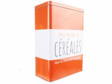 Boîte métal ma boite a céréales orange