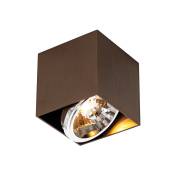 Box - Spot plafond, plafonnier - 1 lumière - l 12 cm - Bronze - Design - éclairage intérieur - Salon i Chambre i Cuisine i Salle à manger - Bronze