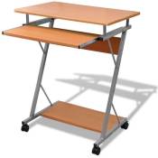 Bureau table meuble travail informatique brune pour ordinateur - Marron