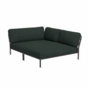 Canapé droit Level Cozy / Assise profonde - Angle droite - L 173,5 x P 139 cm - Houe vert en tissu