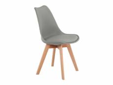 Chaise de salle à manger design contemporain scandinave-gris