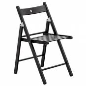 Chaise en bois pliante - couleur bois noir