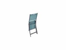 Chaise pliante extérieur modula bleu canard/graphite hespéride