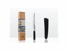 Couteau à pain avec saya et boîte en bambou - lame 20 cm - kotai - acier331 KT-SG-006