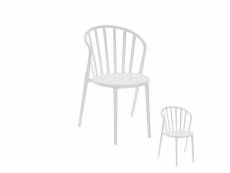 Duo de chaises blanc - pub - l 52 x l 56 x h 84 cm