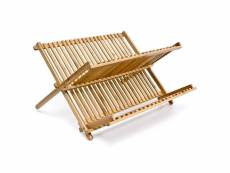 Égouttoir à vaisselle en bois de bambou résistant 2 niveaux helloshop26 4313013