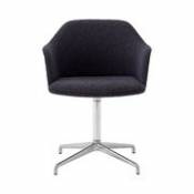 Fauteuil pivotant Rely HW41 / Tissu - &tradition noir
