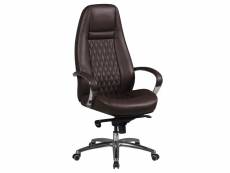 Finebuy design chaise de bureau fauteuil de direction pivotant avec accoudoirs | chaise tournante ergonomique appui-tête | cuir véritable - réglable e