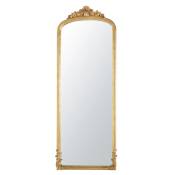 Grand miroir rectangulaire à moulures dorées 168