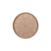 Horloge aux nombres graphiques D40cm rose pastel