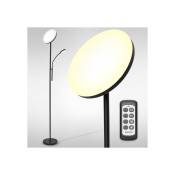 Jamais utilise] Auronic Floor Lamp - Lampadaire industriel - 181cm - led - Dimmable et inclinable - avec télécommande - Adapté au salon - Noir