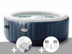Kit spa gonflable intex purespa blue navy rond bulles