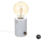 Lampe socle Saba blanc H11,5cm Atmosphera créateur