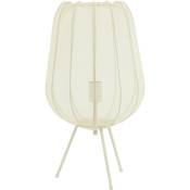 Light And Living - lampe de table - blanc - textile - 1874427 - Blanc