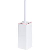 Metaform - Brosse porte brosse de toilette blanc rouge