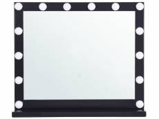 Miroir de table pour maquillage led 50 x 60 cm noir