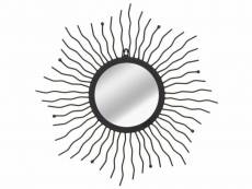 Miroir mural de jardin rayons de soleil 60 cm noir dec022781