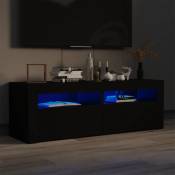 Nova - Armoire télévisée co nluce led Compartiments et tiroirs de différentes couleurs 120x35x40cm Couleur : Noir