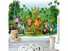 Papier peint intissé pour enfants jungle animals taille