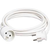 Rallonge électrique blanche 2P+T - Câble 3G1,5 mm² - 3 m - Legrand